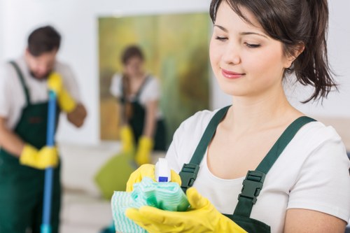 Low-waste carpet cleaning supplies and recycling activity in a Bromley depot